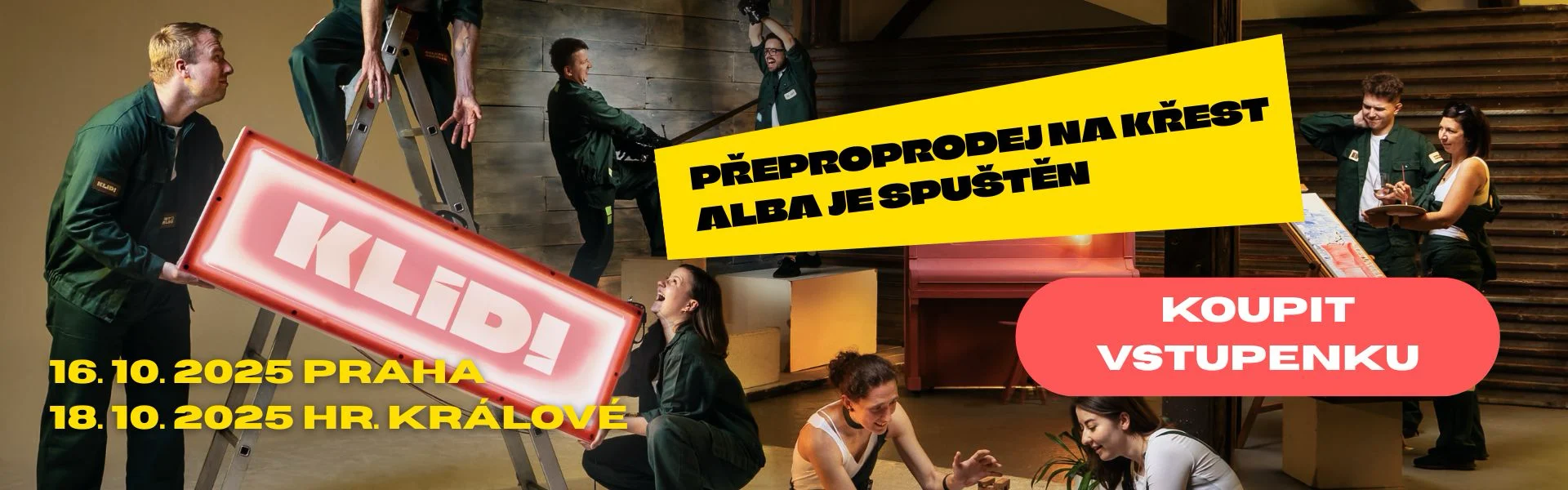 Předprodej na křest alba v Praze a Hradci Králové